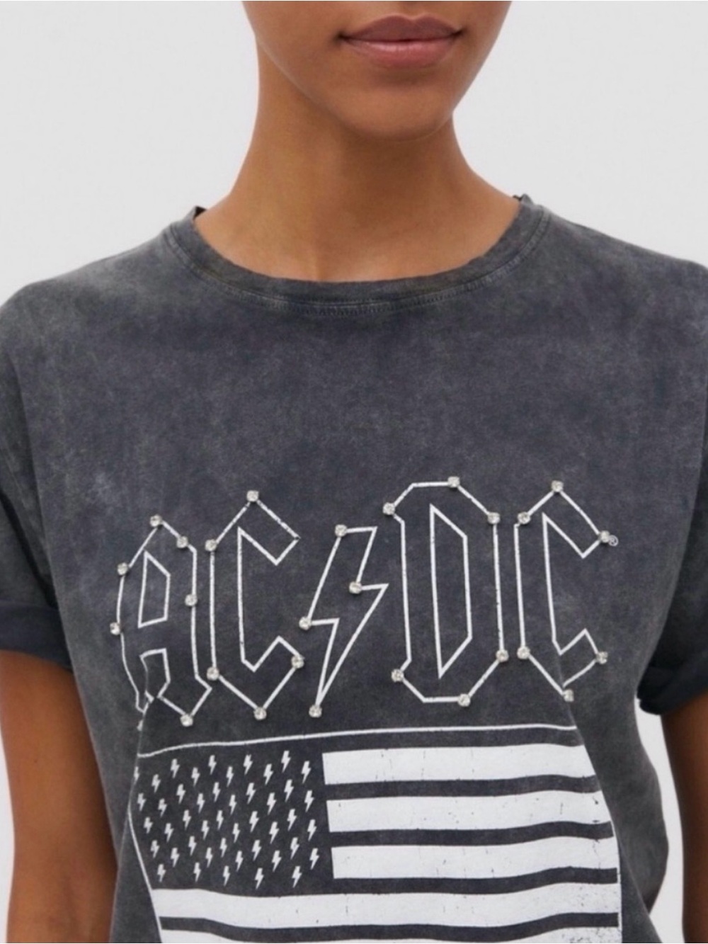 AC/DC band shirt with embellishments - Picture 2 of 9